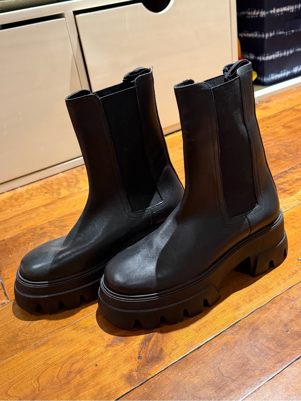 Thursday Everyday Black Chunky Chelsea Boots